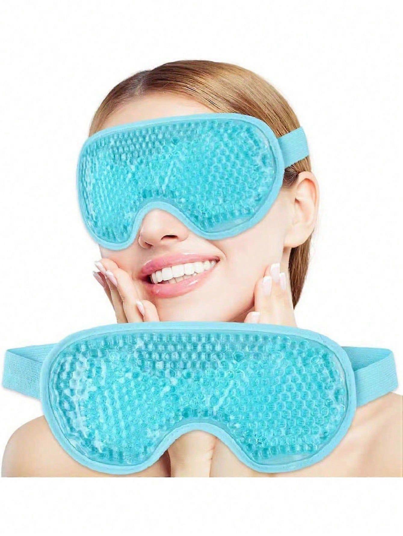 1/2 قطعة جل ثلج كيس ، قناع عين متعدد الوظائف - العلاج البارد ، النوم ، التدفئة ، الجمال ، وسادة العين الحاجب للضوء