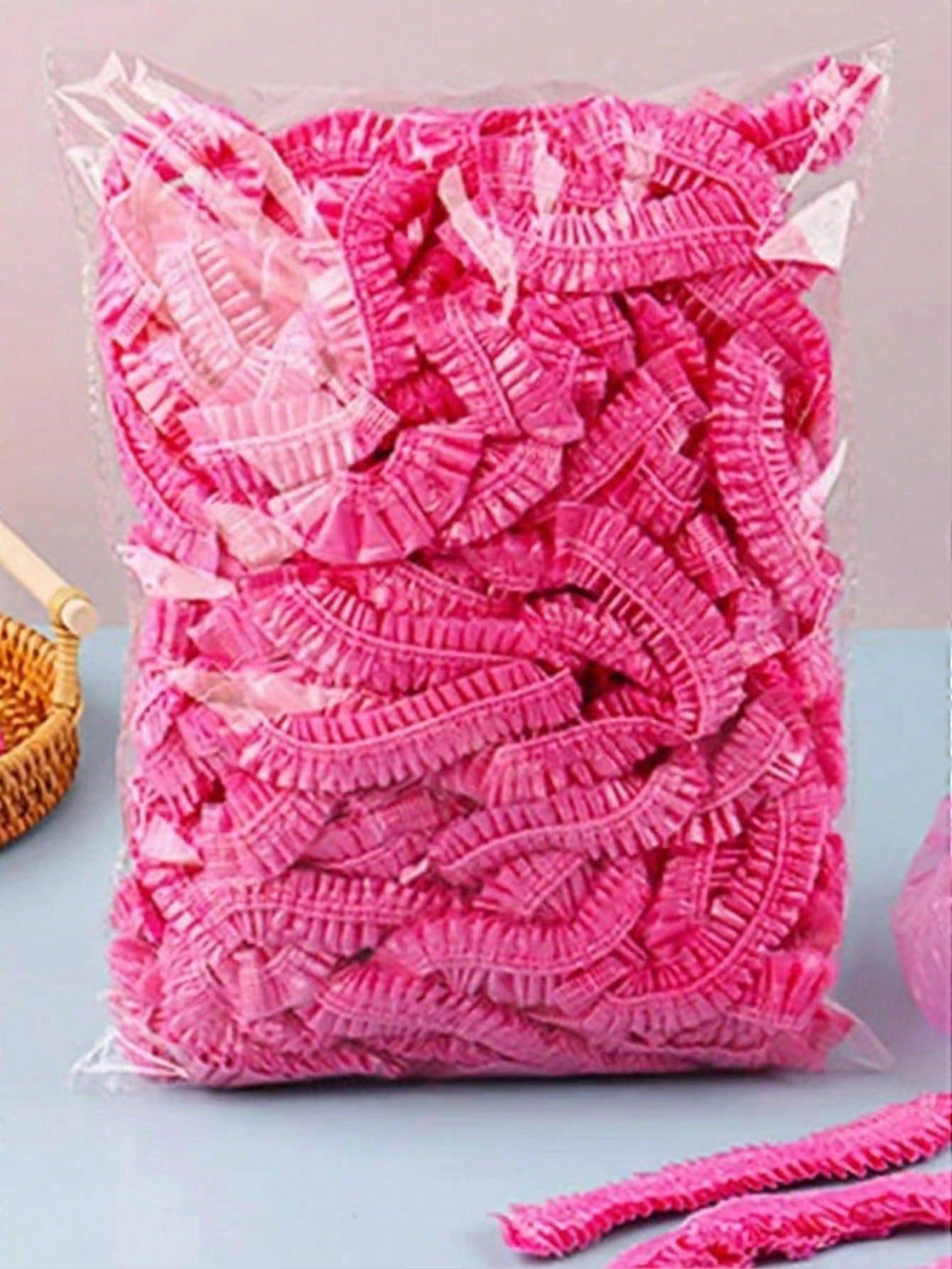 100 قطعة ، قبعة دش غطاء شعر سميك غطاء شحم المطبخ المقاوم للماء للنساء غطاء شحم المطبخ علاج صالون تجميل علاج لون الشعر غطاء رأس العلاج بالزيت