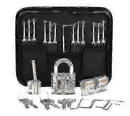 Lock Picking Kit, 24-piece Lock Picking Kit, Practice Tools With 4 Clear Locks