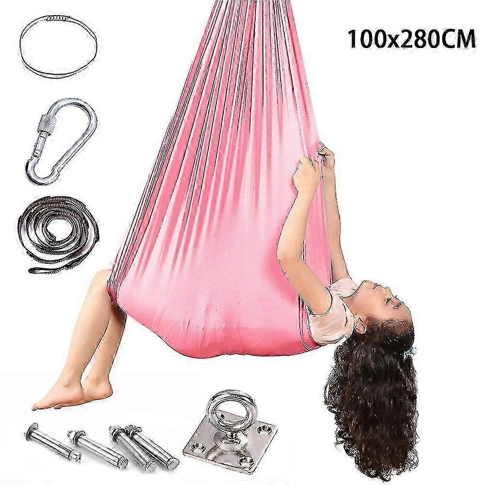 Snuggle Swing For Kid With Special Needs Adjustable Elastic Cuddle Up Hammock Chairtoy For Indoor Yoga Hardware Included New