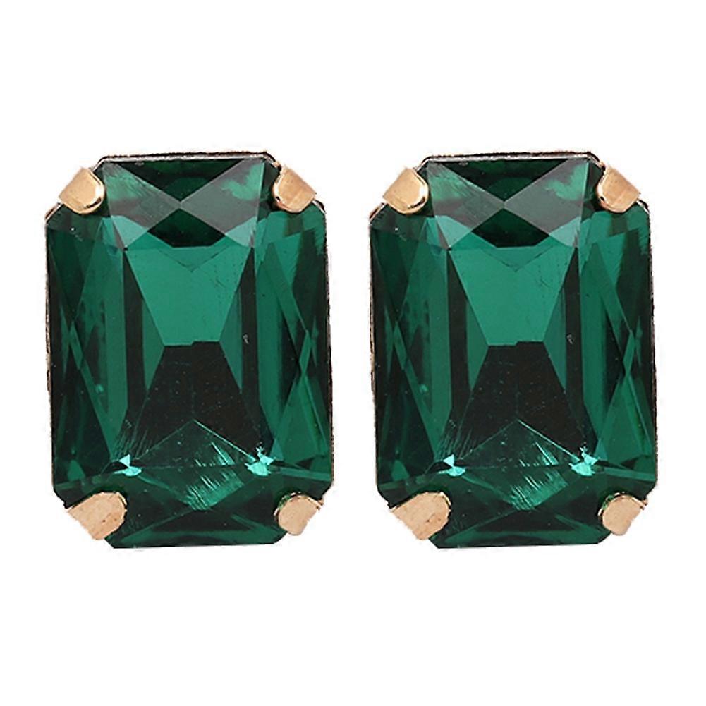 Pendientes de botón de pendiente de mujer de moda decoración (verde)