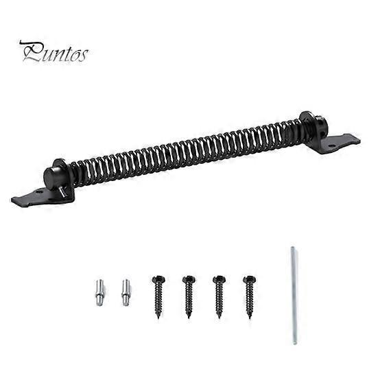 Door Hinge Latch Self Closing Door Spring Adjustable Tension Outdoor Gate Closer Rust-proof Automatic Fence Door Latch for Wooden Heavy Duty Gates