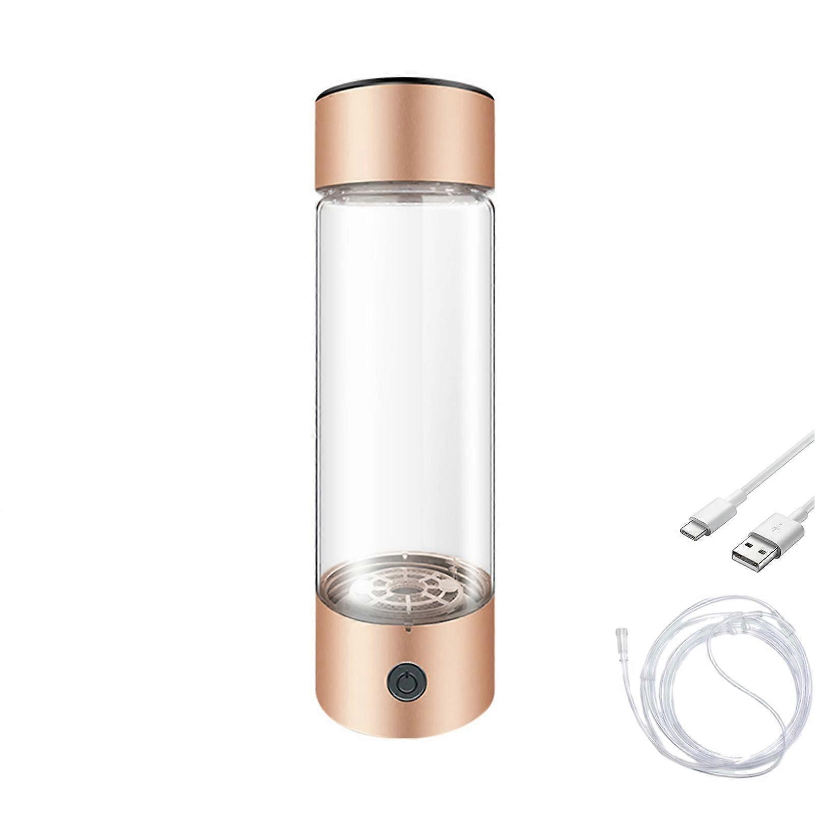 Portable Hydrogen Rich Water Cup Leak-proof Transparent Glass Water Bottle Hydrogen & Oxygen Separation Smart Water Kettle