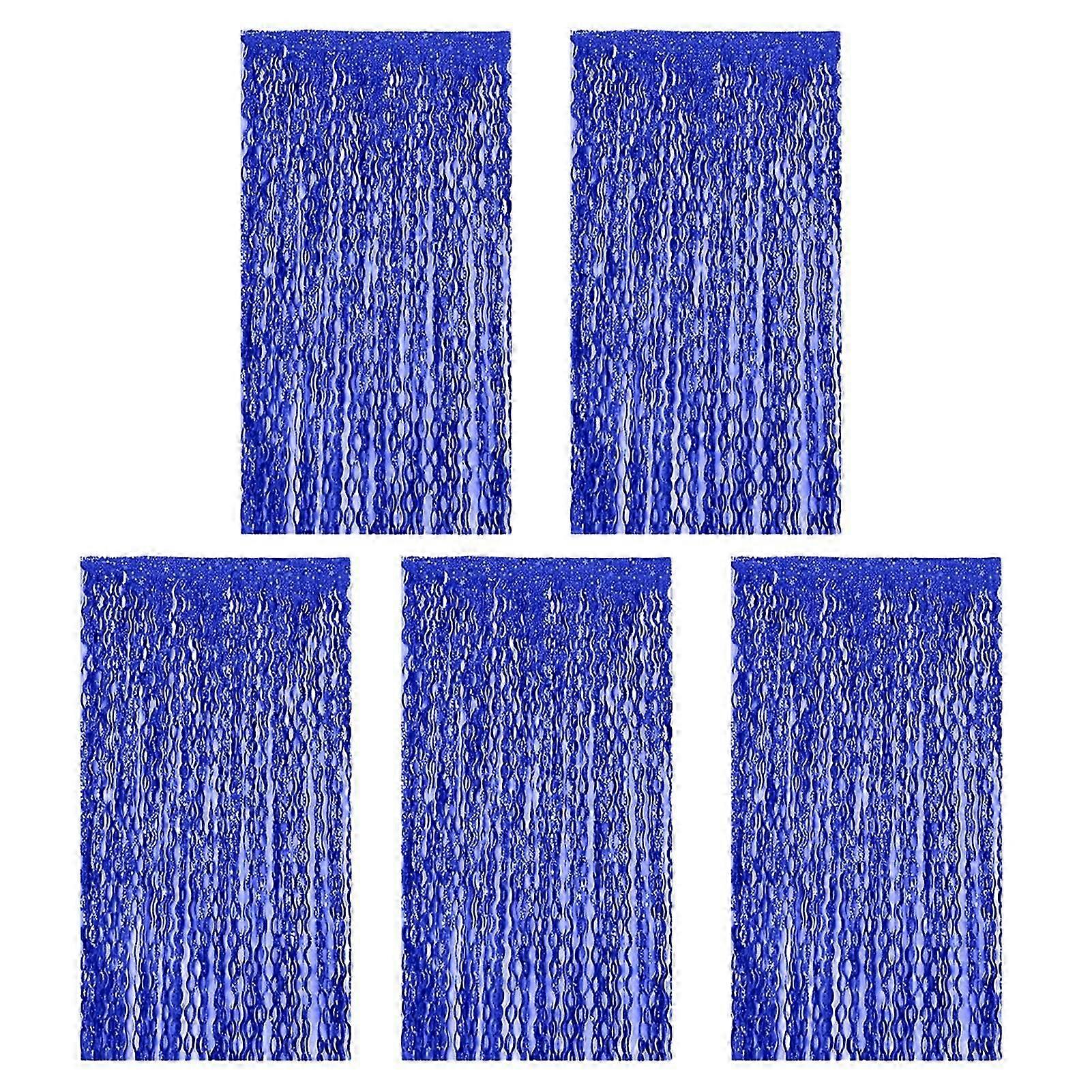 1/5 Packs 1x2m Fringe Rain Curtain Streamers Backdrop Tinsel Foil Fringe Curtains Sparkling Metallic Tassel Wavy Backdrop Curtain Photo Props