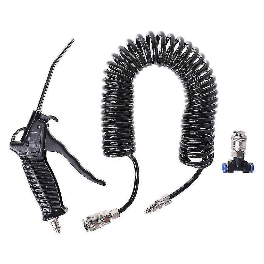1 pcs Black Air Duster Blow Gun Pneumatic Wind Blowing Kit Set with EU Connector + PU Hose