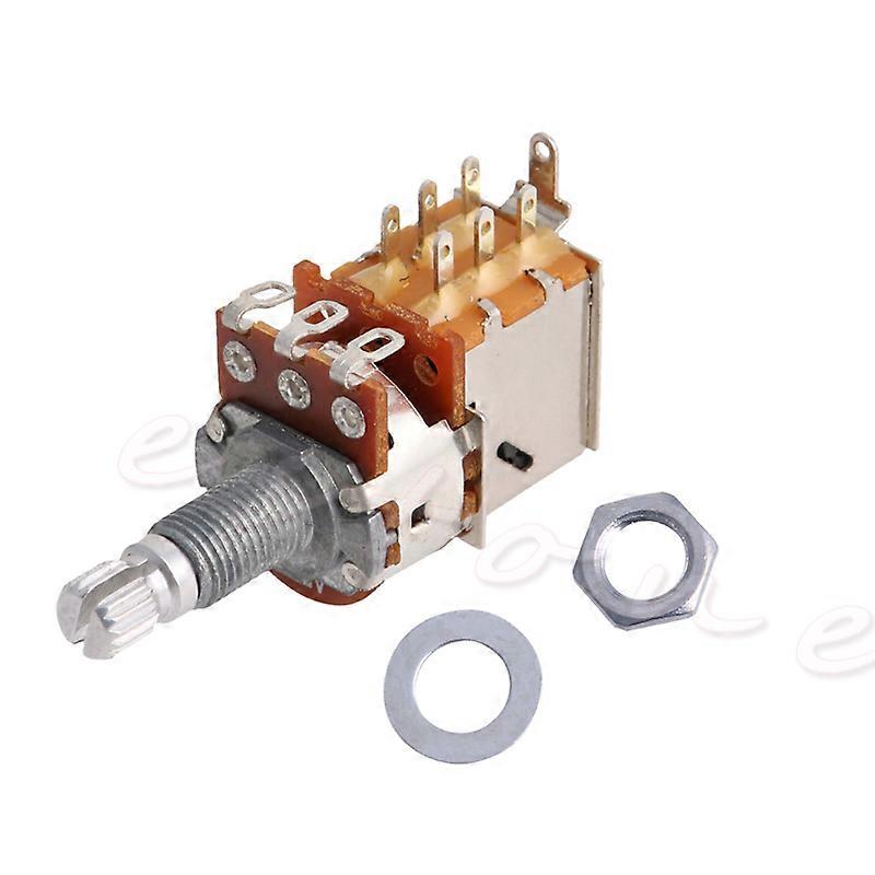 A500K Potentiometer Push Switch Pull Spline DPDT Pot Shaft18mm Electric Guitar Tone Volume Guitar Parts Parts and Accessories