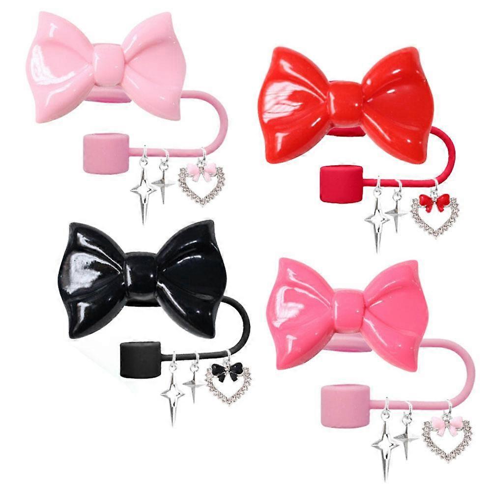 Butterfly Bow Straw Caps Bow Straw Holder