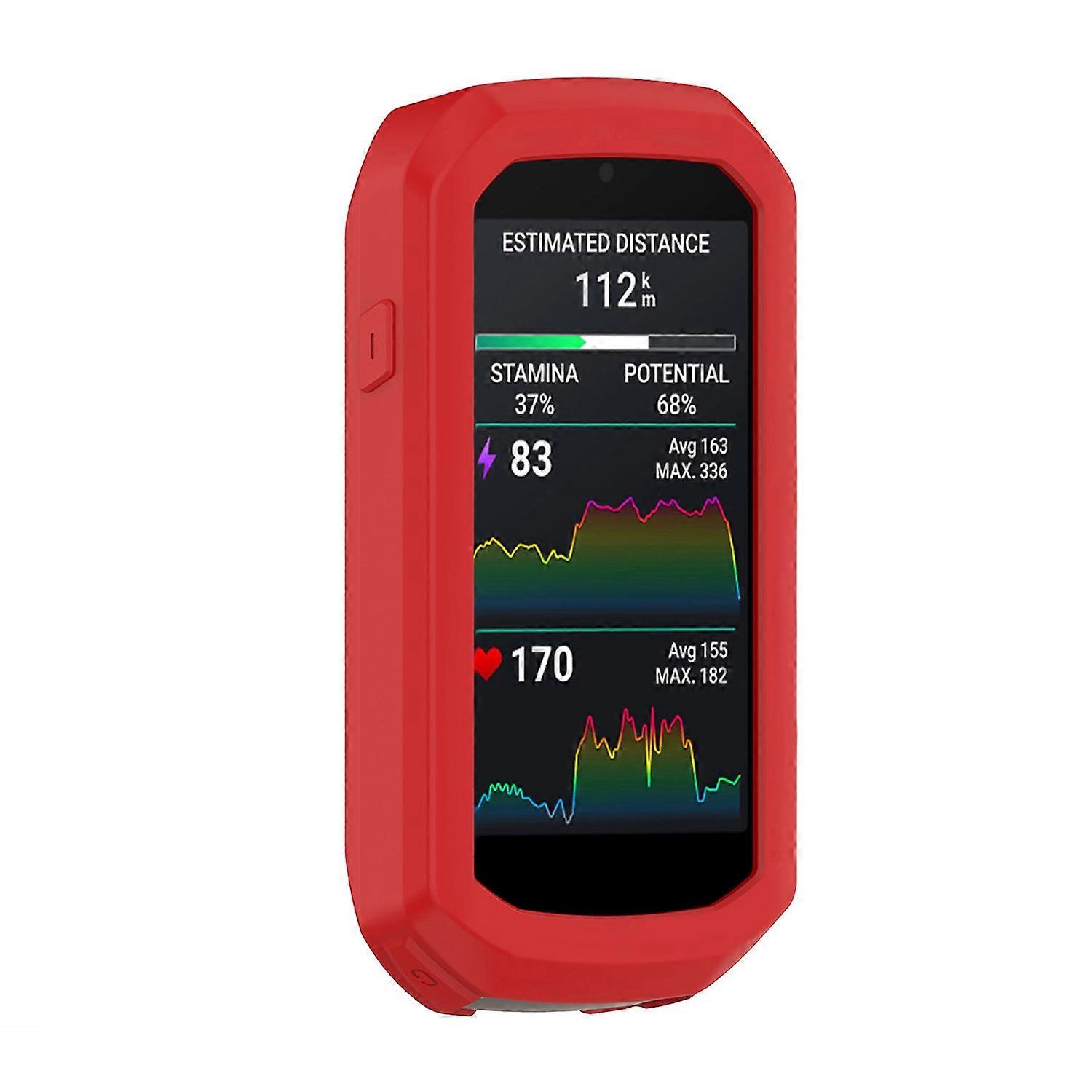 Για Garmin Edge 1050 προστατευτική θήκη σιλικόνης ποδήλατο ποδηλασίας υπολογιστή κάλυψη-κόκκινο