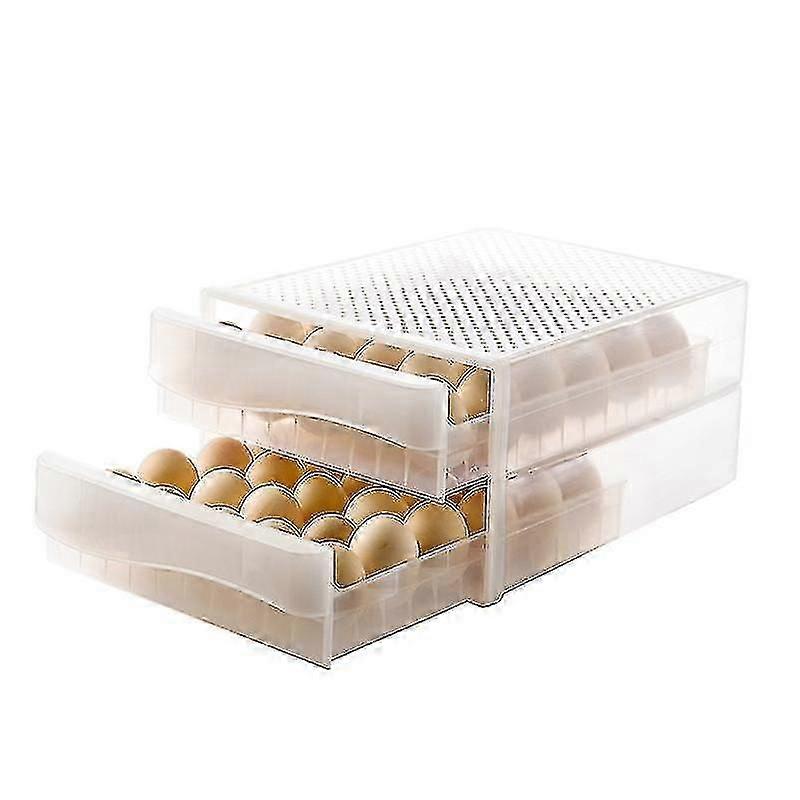30/60 Grids Eggs Storage Box Refrigerator Storage Box Household Drawer-type Eggs Container Food Storage Box-Good