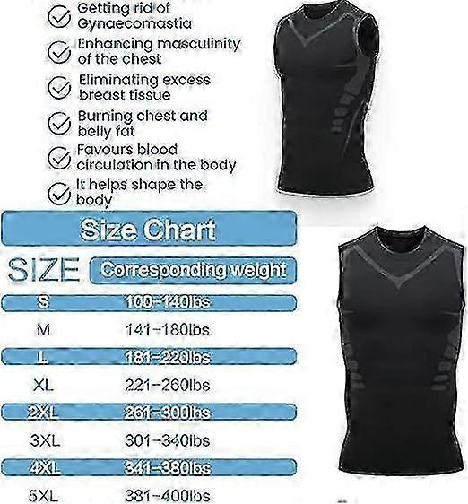 unique Ionic Shaping Vest, Men Body Shaper, 2023 New Version Ionic Shaping Vest for Men, Comfortable Breathable Ice-Silk Fabric