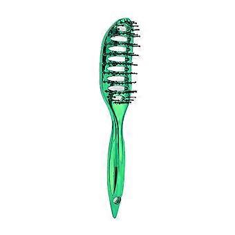 2024 Hair Brush Small Curved Vent Comb Detangling Massage Hairbrush Ribs Comb compatible Tangled HairGreen