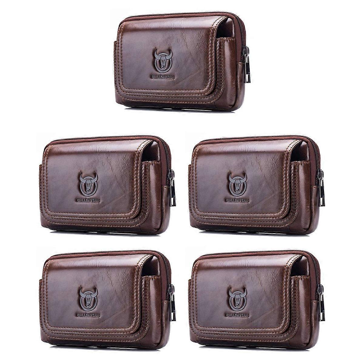 5X الذكور محفظة الترفيه حبال حقيبة جيب صغير جديد الرجال الجلود حبال حقيبة الهاتف المحمول حقيبة