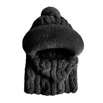 Bonnet tricoté thermique une pièce pour le cou, chaud, coupe-vent, en peluche, pour cyclisme