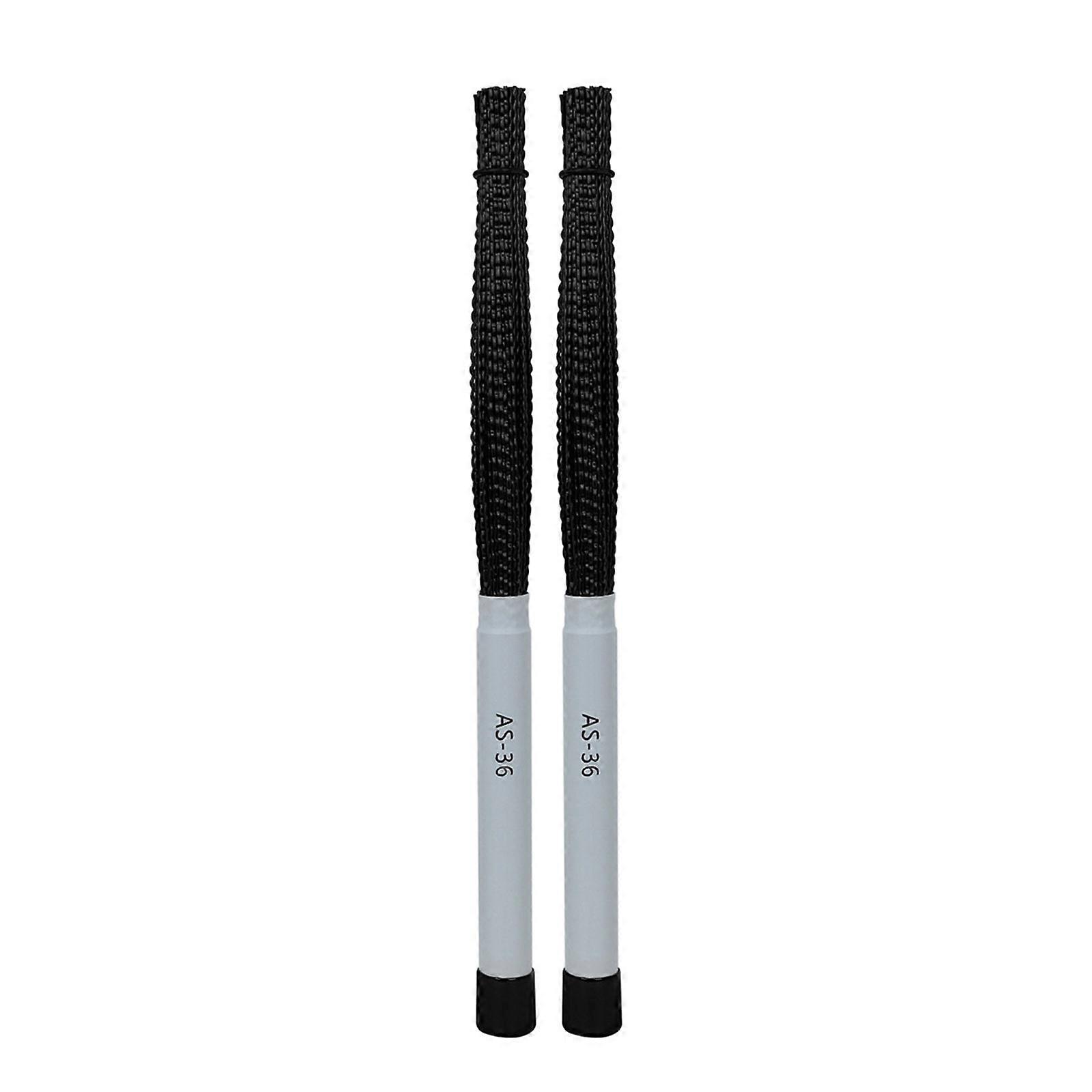 1Ζεύγος νάιλον ράβδος κνήμες βούρτσες Multi-Rod Bundle Sticks για τους λάτρεις των τυμπάνων Κατασκευασμένο από νάιλον πείρους Ανθεκτικό μαύρο γκρι