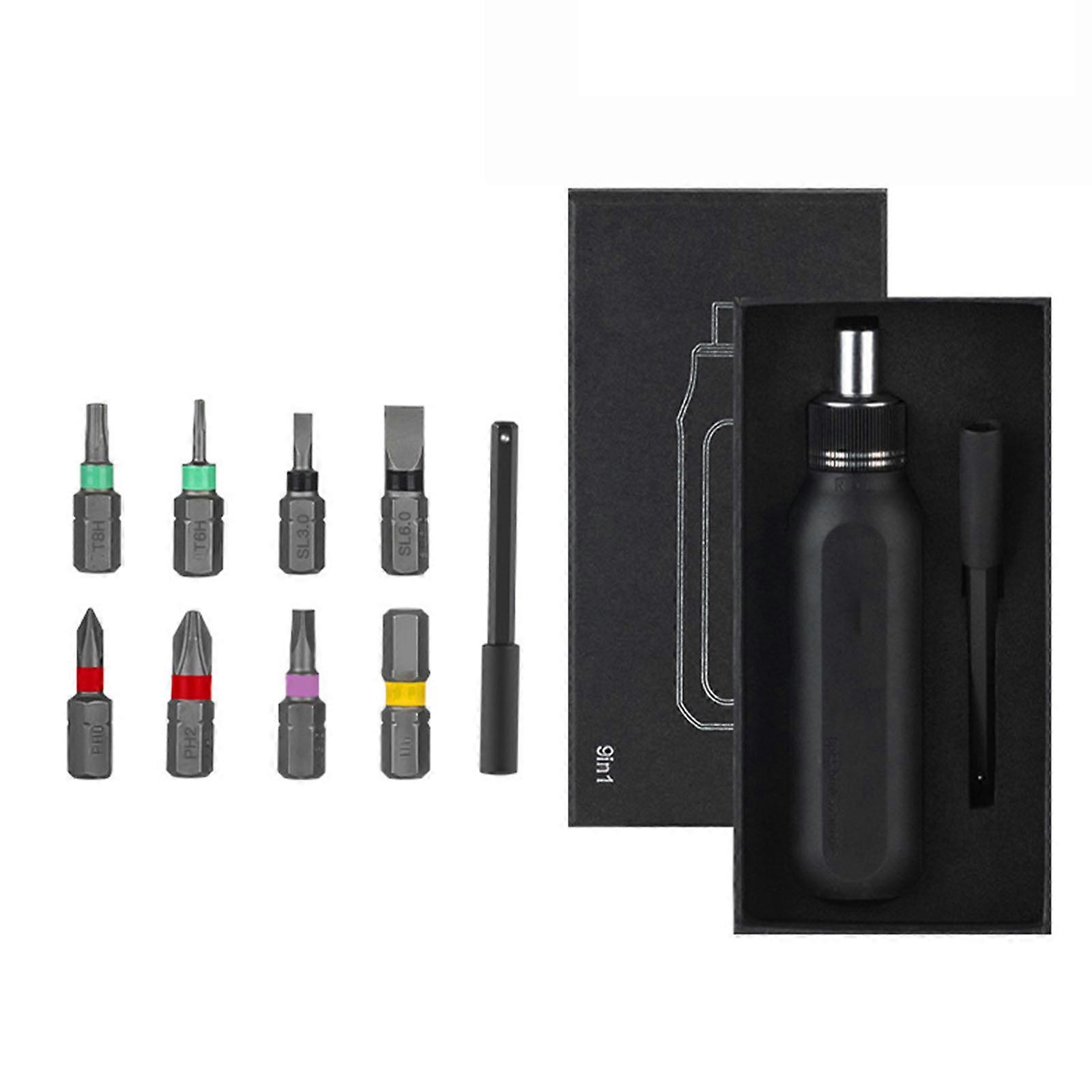 Ratchet Screwdriver Set Press Type Magazine Design Magnetic Bits Suction Storage 30Nm HighTorque 9 in 1 / 37 in 1