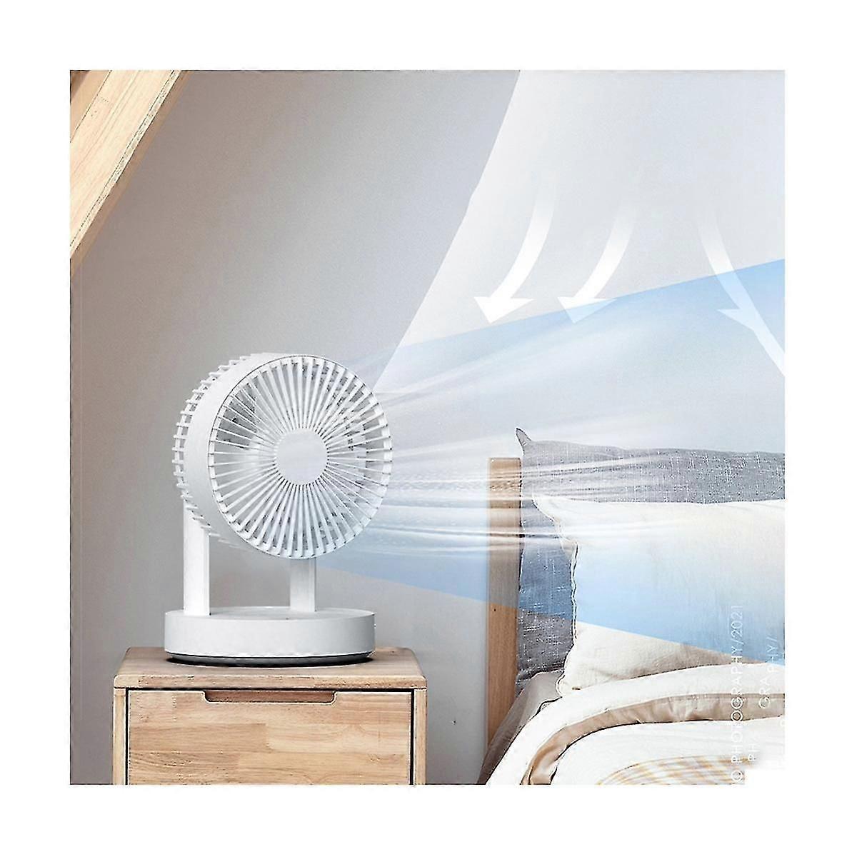 Portable Fan With Led Light 4000mah Rechargeable Digital Display Remote Control Fan Summer Fan Bedr