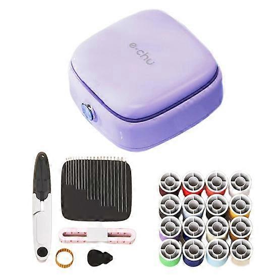 1 Set Magnetic Sewing Box with 20 Needles 16 Thread Scissors Tape Thimble