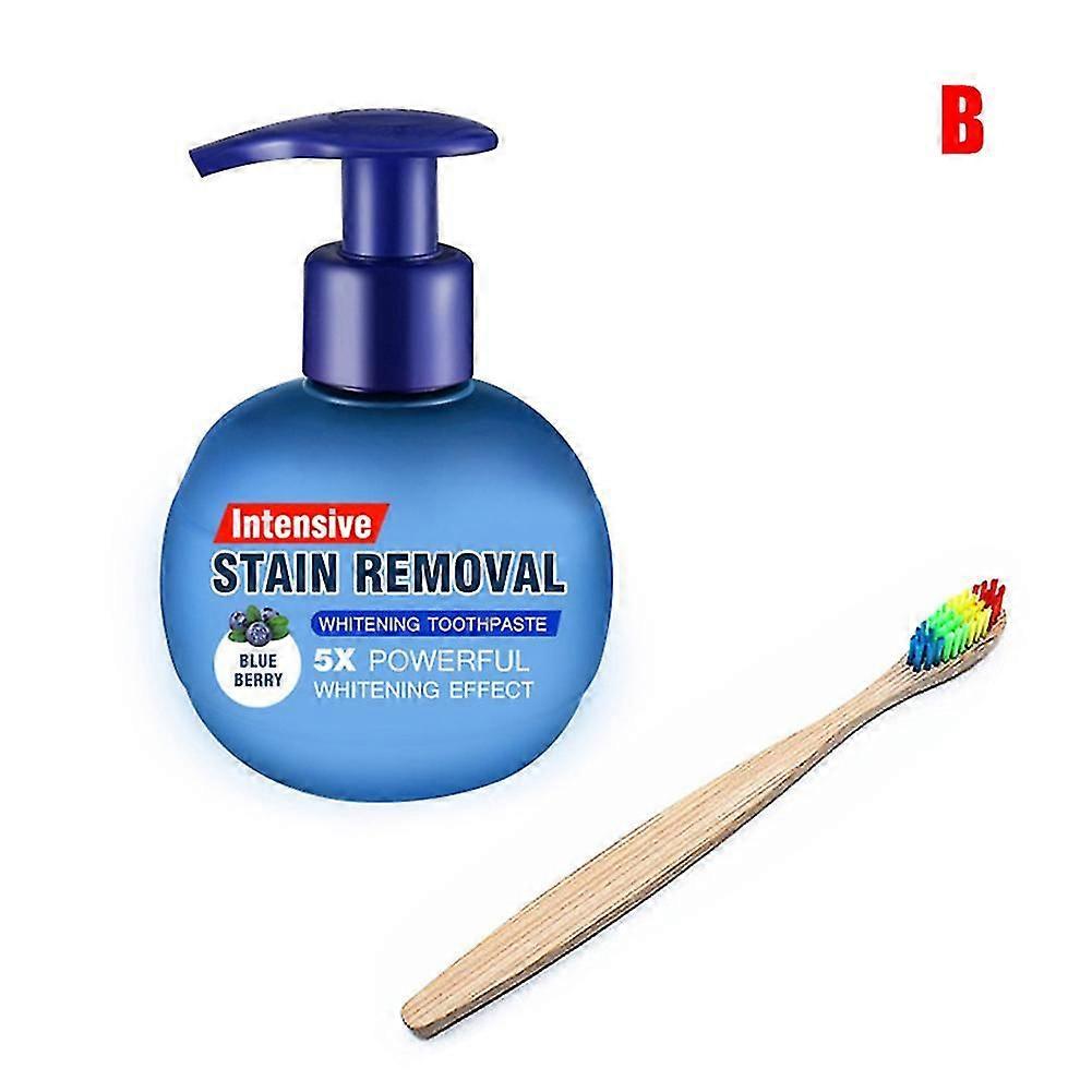 Intensive Stain Remover Whitening Toothpaste Anti Bleeding Gums With Toothbrush For