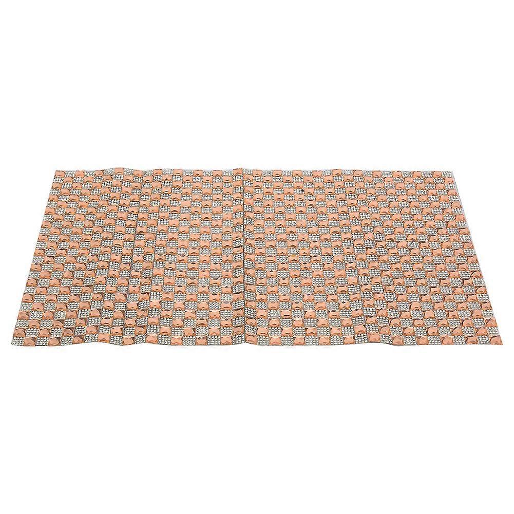 24*40cm Hotfix Rhinestone Sheet Banding Mesh Trim Sheet DIY Decoration Accessory(Champagne)