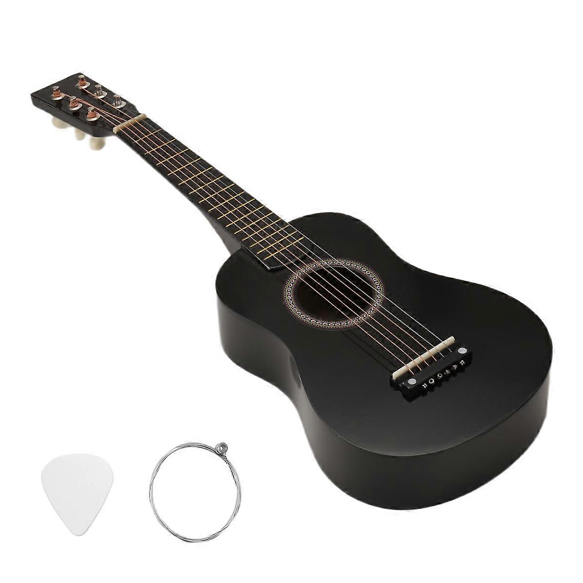 Mini 23 Inch Basswood 12 Frets 6 String Acoustic Guitar with Pick and Strings for Kids / Beginners(
