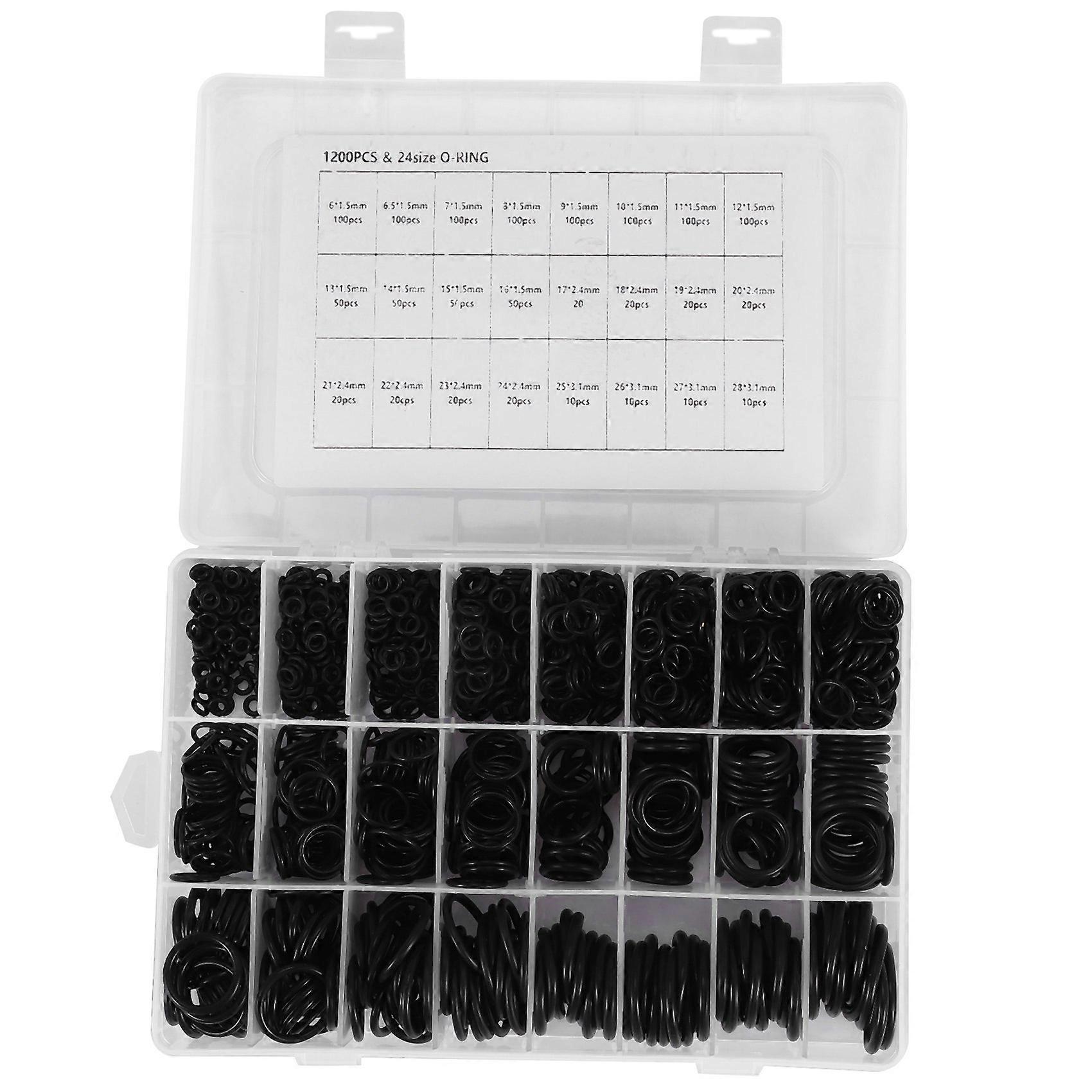 1200Pcs NBR Seal Kit Thickness Nitrile NBR O-Ring Gasket Sealing Ring