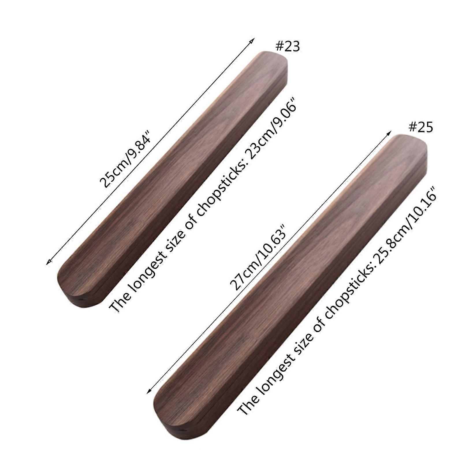 Black Walnuts Wooden Chopstick Box Set Nonslip Chopstick Storage Case Portable Travel Chopstick Case Chopsticks