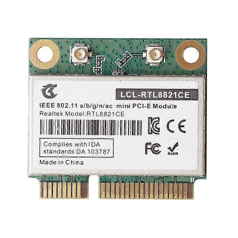 RTL8821CE 802.11AC compatibile con Bluetooth 4.2 433Mbps 2.4Ghz/5Ghz Dual Band Mini PCIe WiFi CARD RTL8821 Supporto Laptop/PC