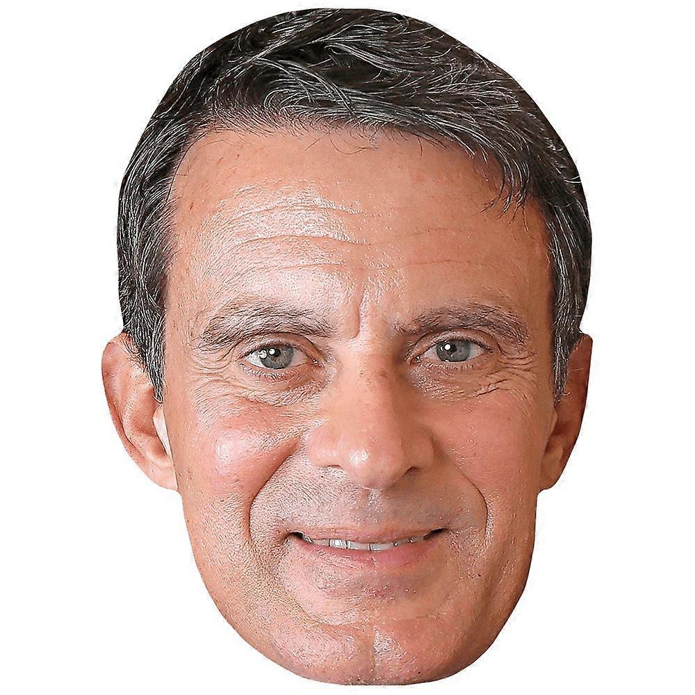 Manuel Valls (Smile) Celebrity Mask, Flat Card Face