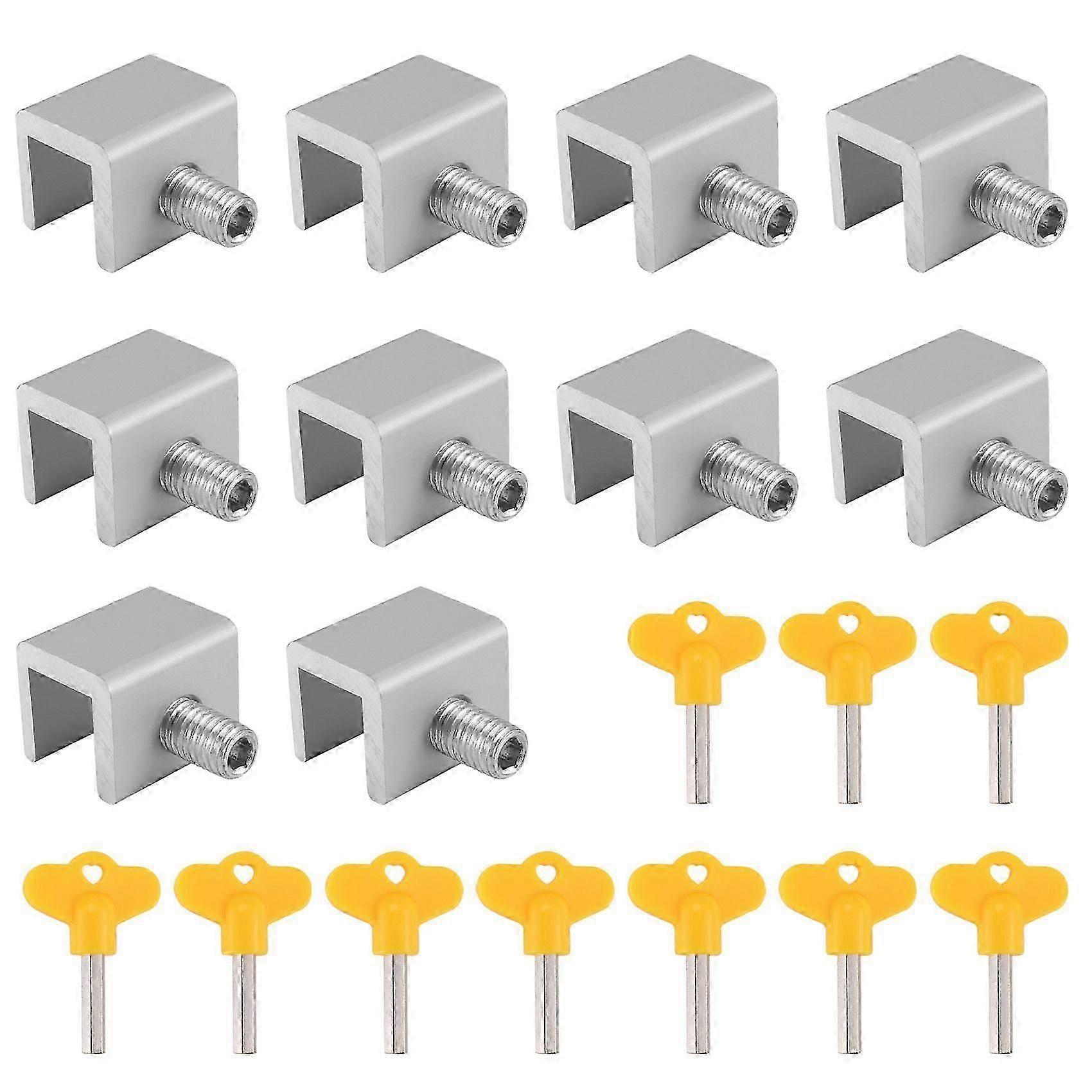 10 Set Sliding Sash Stopper Cabinet Locks Straps Doors Security Anti-Theft Lock Window Sliding Door