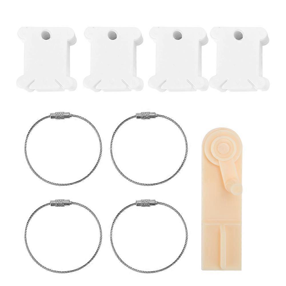 Plastic Floss Bobbin Set CrossStitch Embroidery Thread Management Tool Manual Winding White