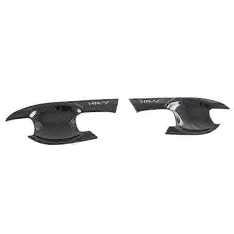 compatible with -V Vezel 2021 2022 Carbon Fiber Front Door Handle Bowl Cover Trim Insert Catch Molding Garnish