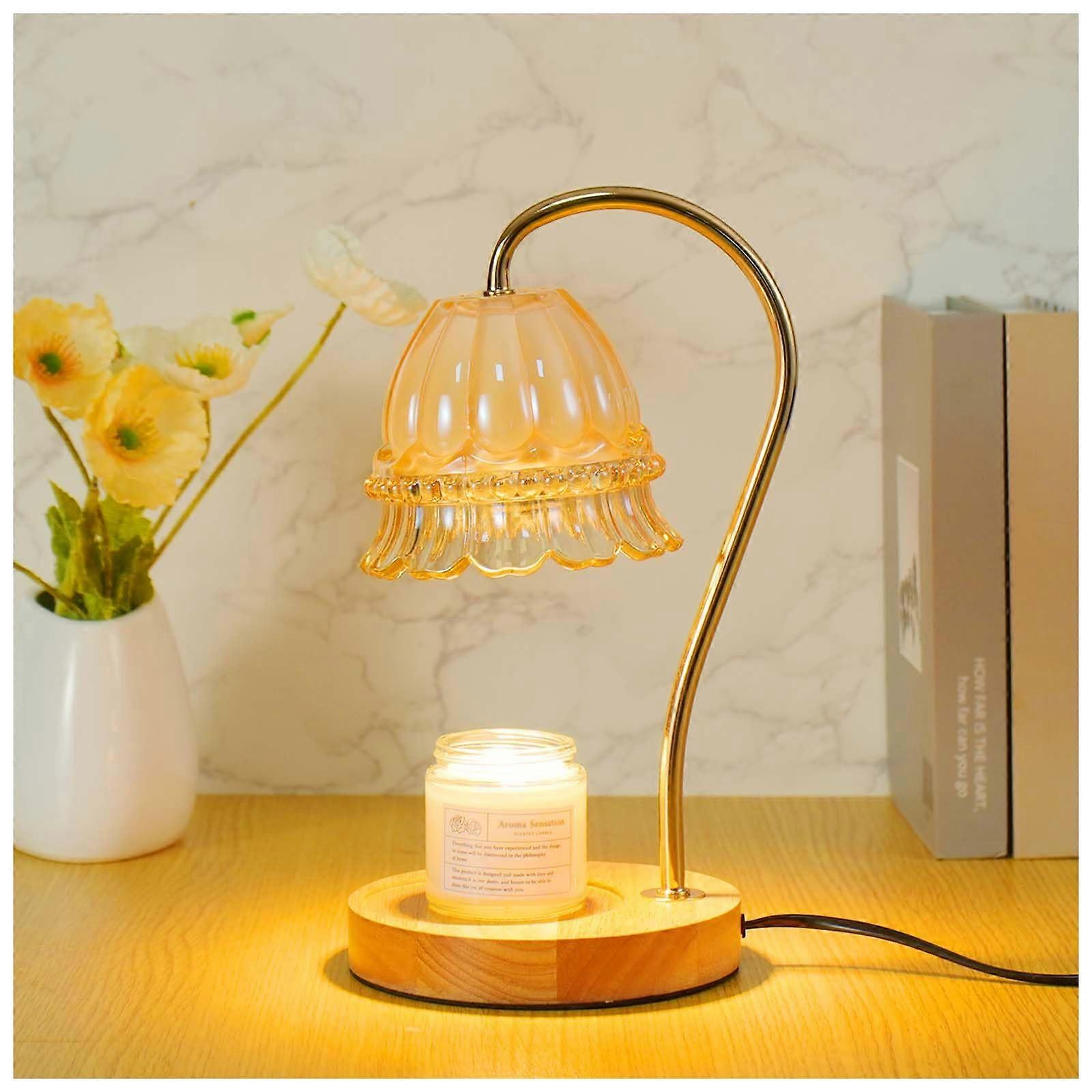 2 Bulbs Candle Warmer Lamp with Timer Dimmer Wax Warmer for Jar Candles Valentine's Day Gift