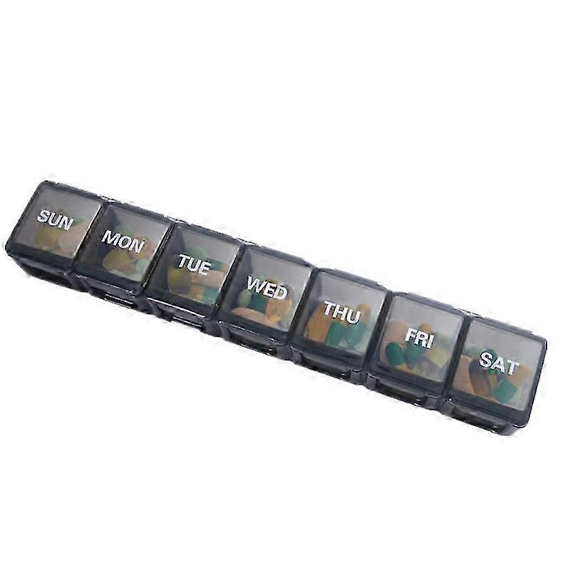 Extra Large Weekly Pill Daily Organizer (Black)