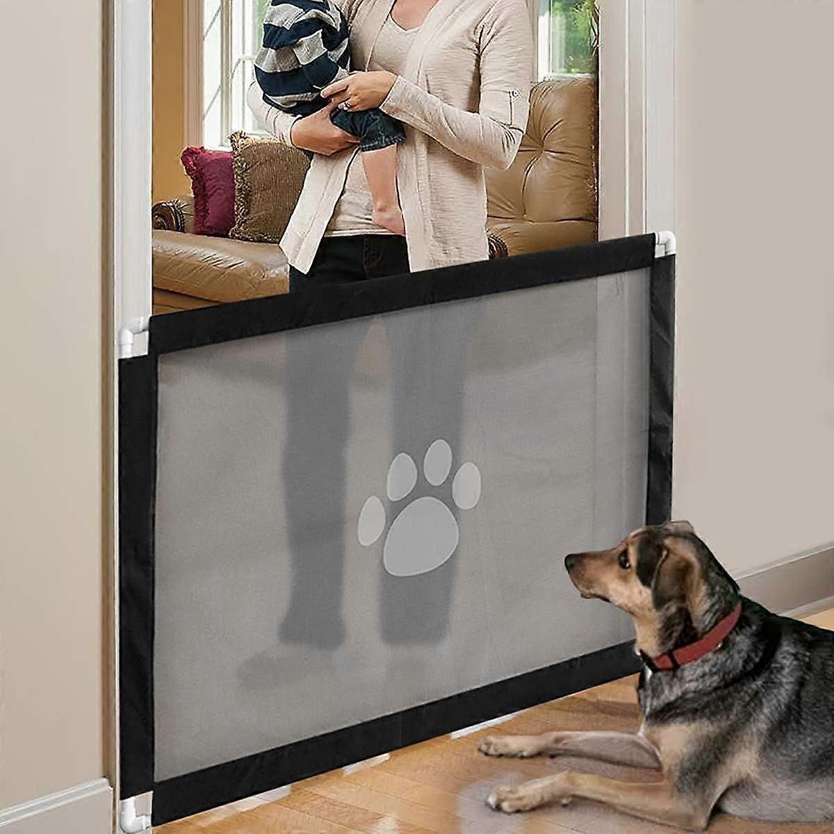 Portable Magic Dog Gate for Stairs & Kitchen
