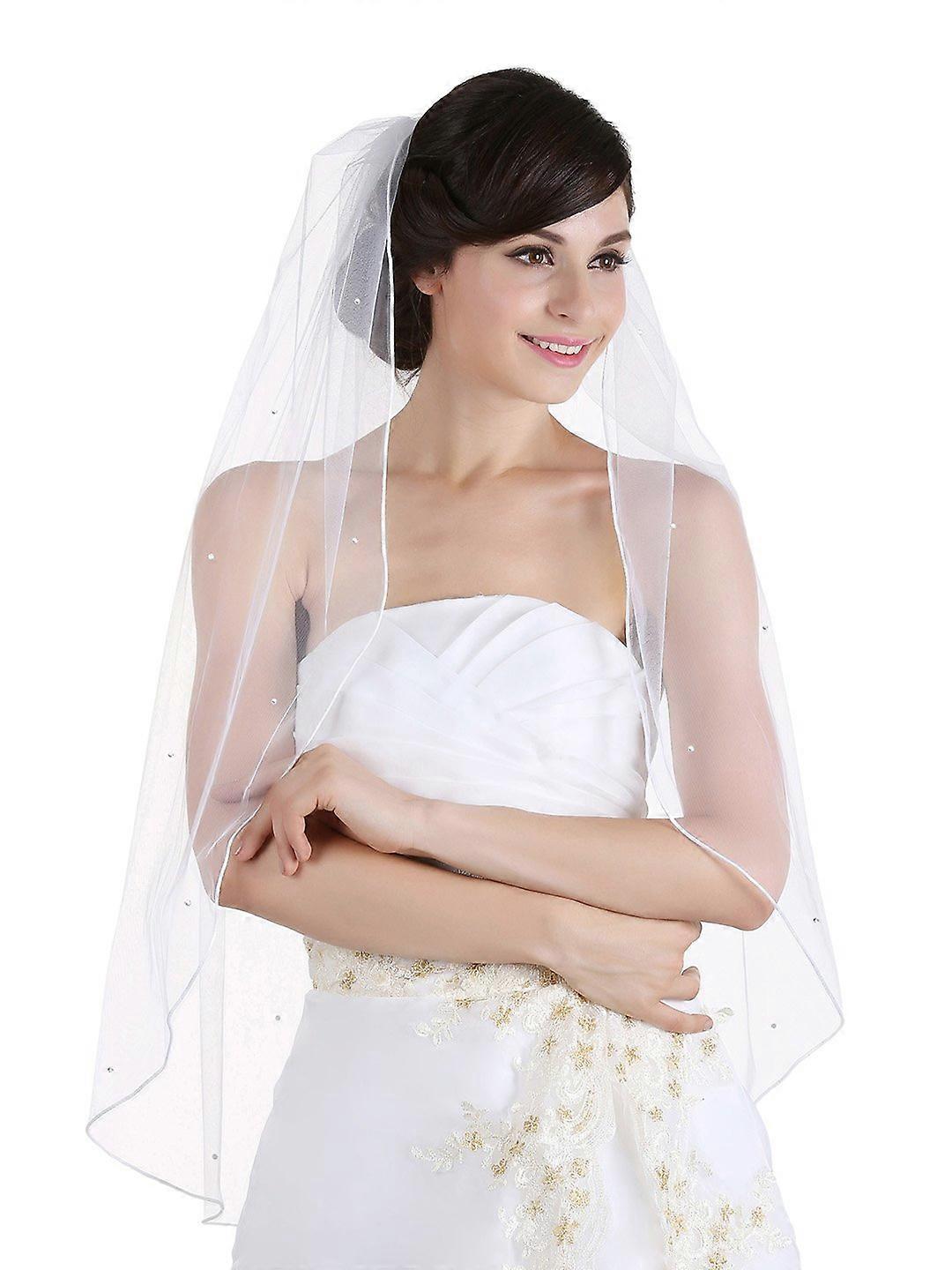 1T One Storey Artificial Diamond Crystal Rattail Edgel Bride Wedding Ply in Clear Color and Elegant Design