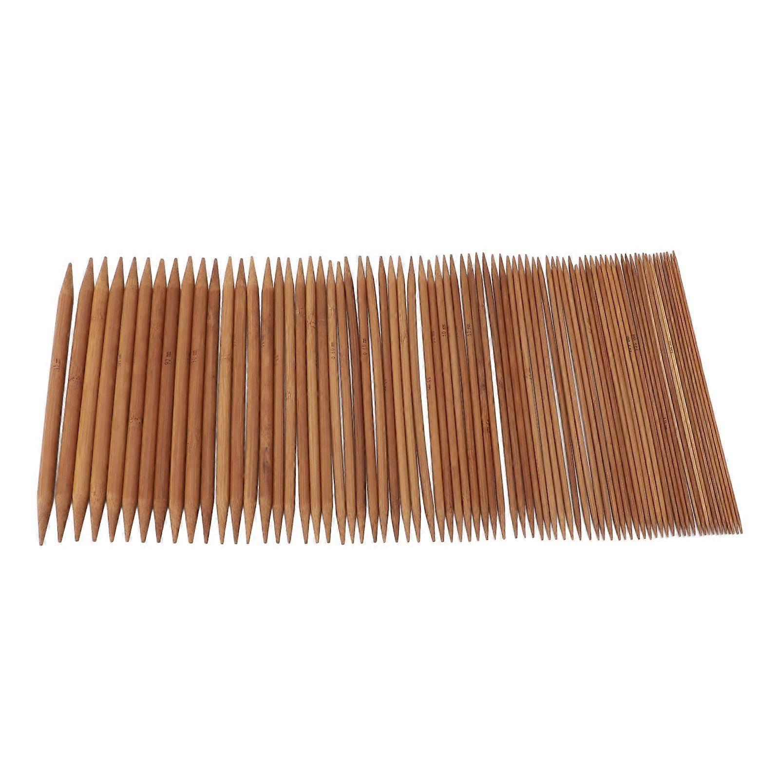 75 Pieces Knitting Needles Set Carbonized Bamboo Sweater DIY Double Pointed Knitting Needles 7.9in Length