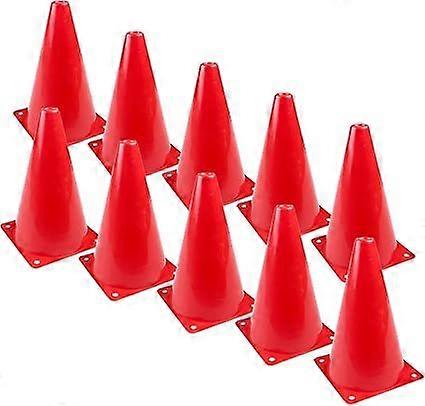 10pcs 7 inch traffic cones, soccer training cones, marking points, plastic marker holders, traffic cones for sports, games, soccer obstacles