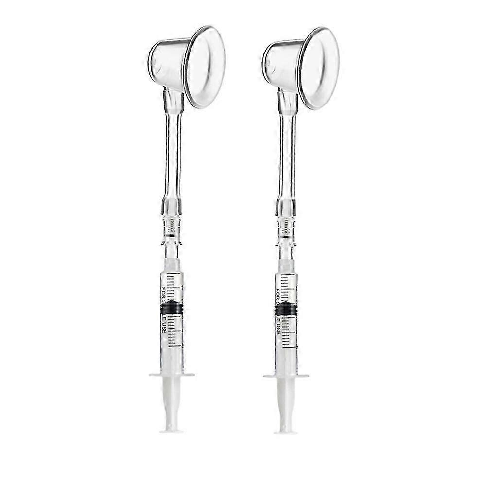 2Pcs Aspirator Corrector Retraction Corrector Pullers for Flat and Inverted Nipples(White)