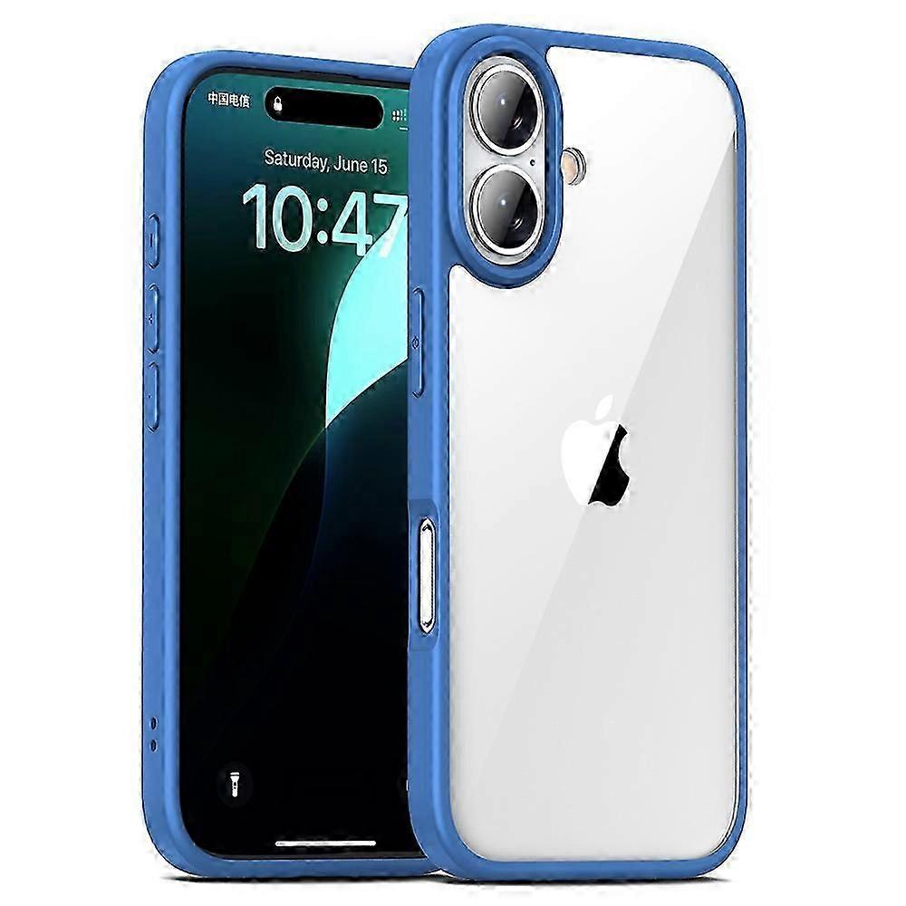 For iPhone 16 Case Shockproof Slim Hard PC+Soft TPU Phone Cover