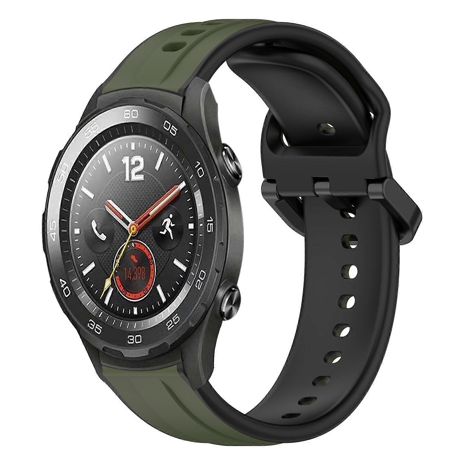 For Huawei Watch 2 20mm Convex Loop Two-Color Silicone Watch Band