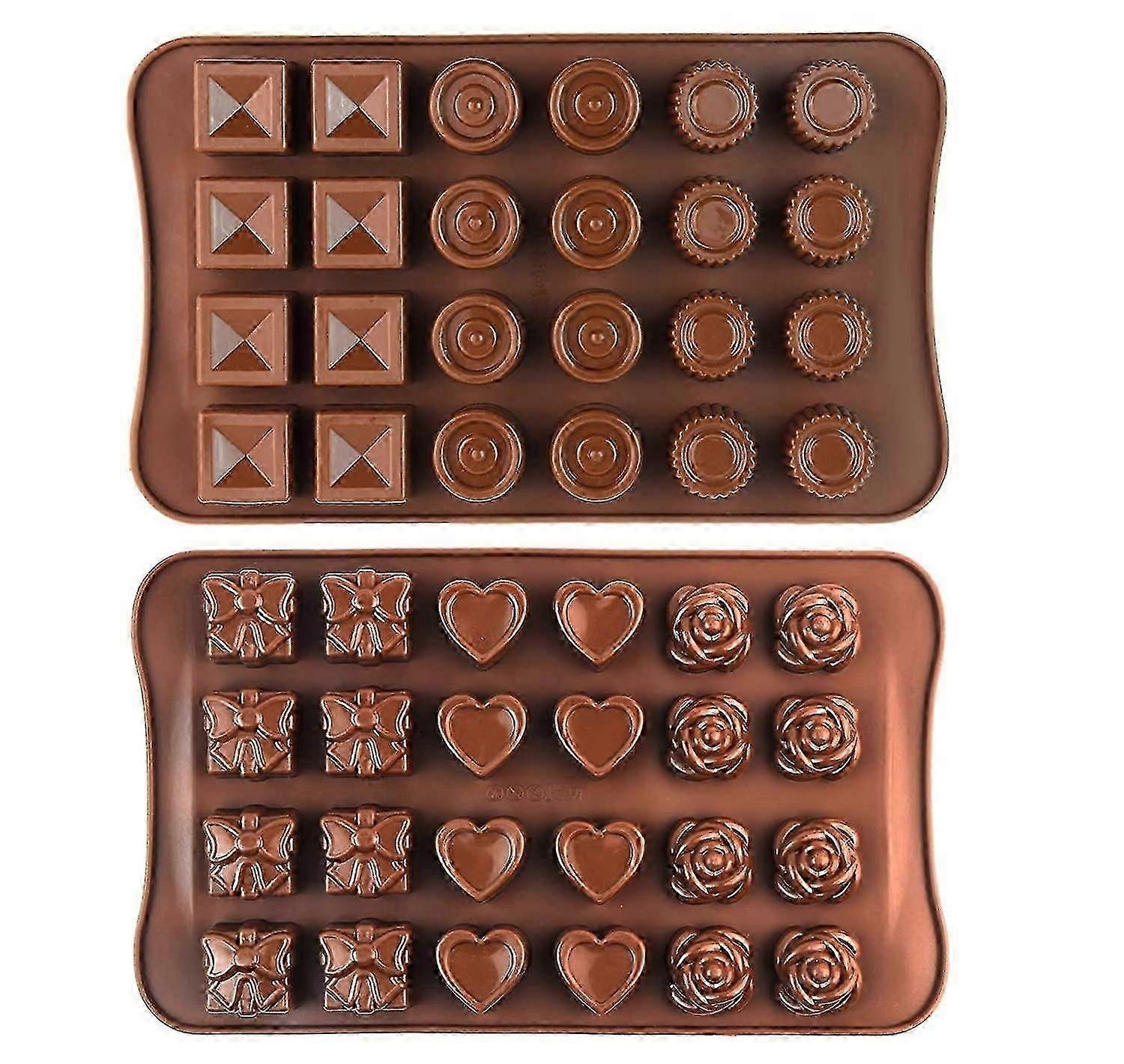 Siliconen chocolade mallen 2 stuks