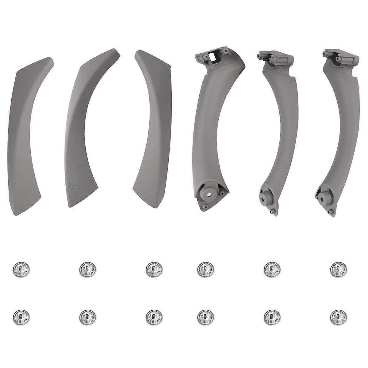 Door Pull Handle Set Replacement for 3 Series E90 E91 E92 316 318 320 325 328i 2004-2012 LHD Gray