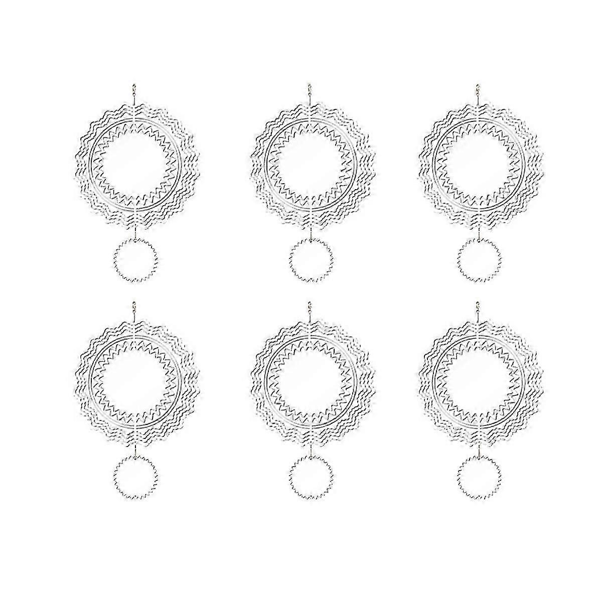 6Pcs 8 Inch Sublimation Wind Spinners for Garden Decoration