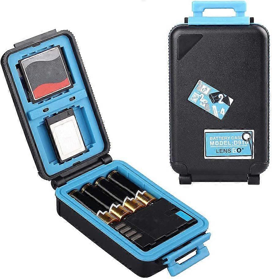 Camera Battery Memory Card Case, Memory Card Hard Protector Case Professional Water-Resistant Anti-Shock Camera Battery Storage Box for 2 Camera Batte