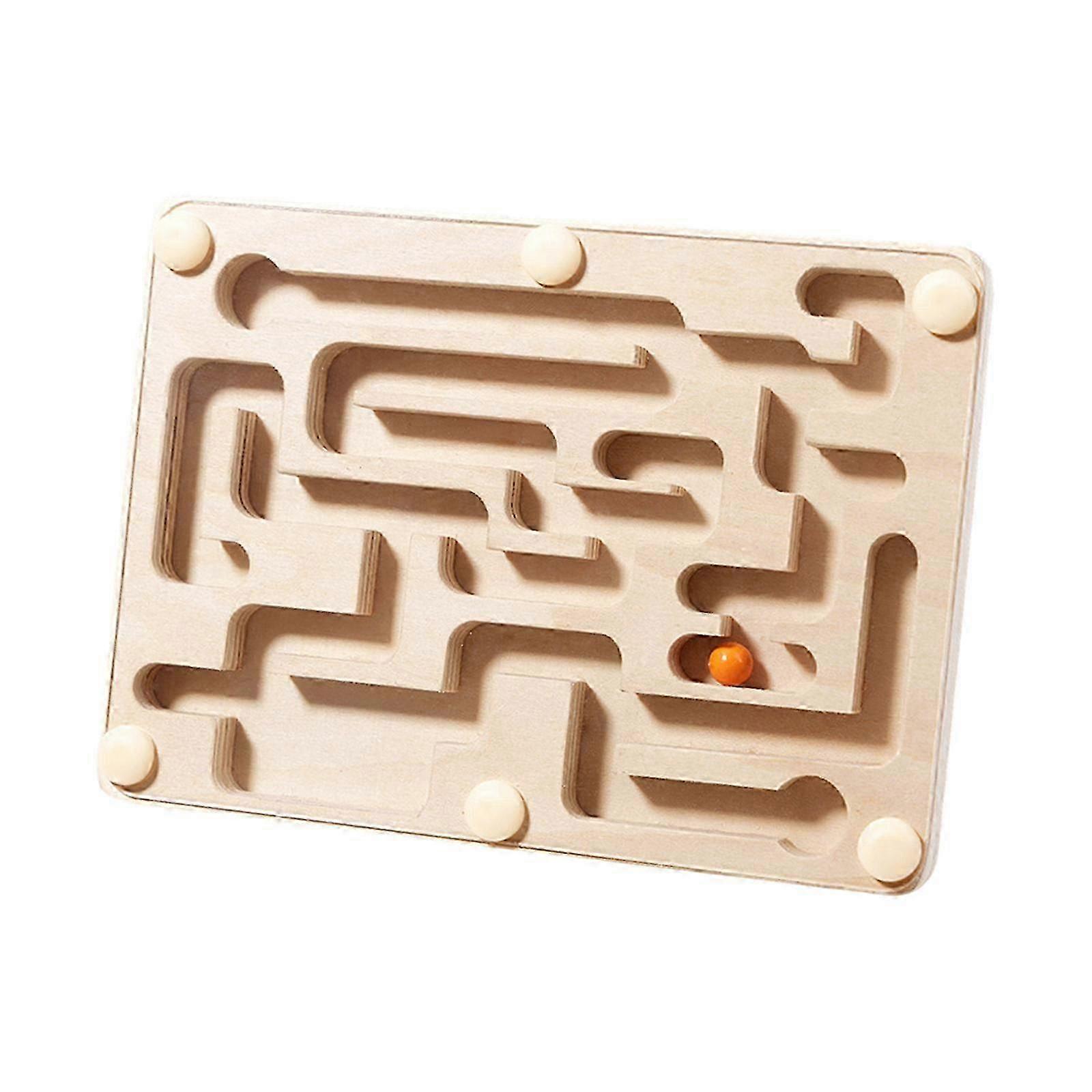 Wooden Balance Maze Game Basic Skills Learning Fun 3D Maze Puzzle for Family
