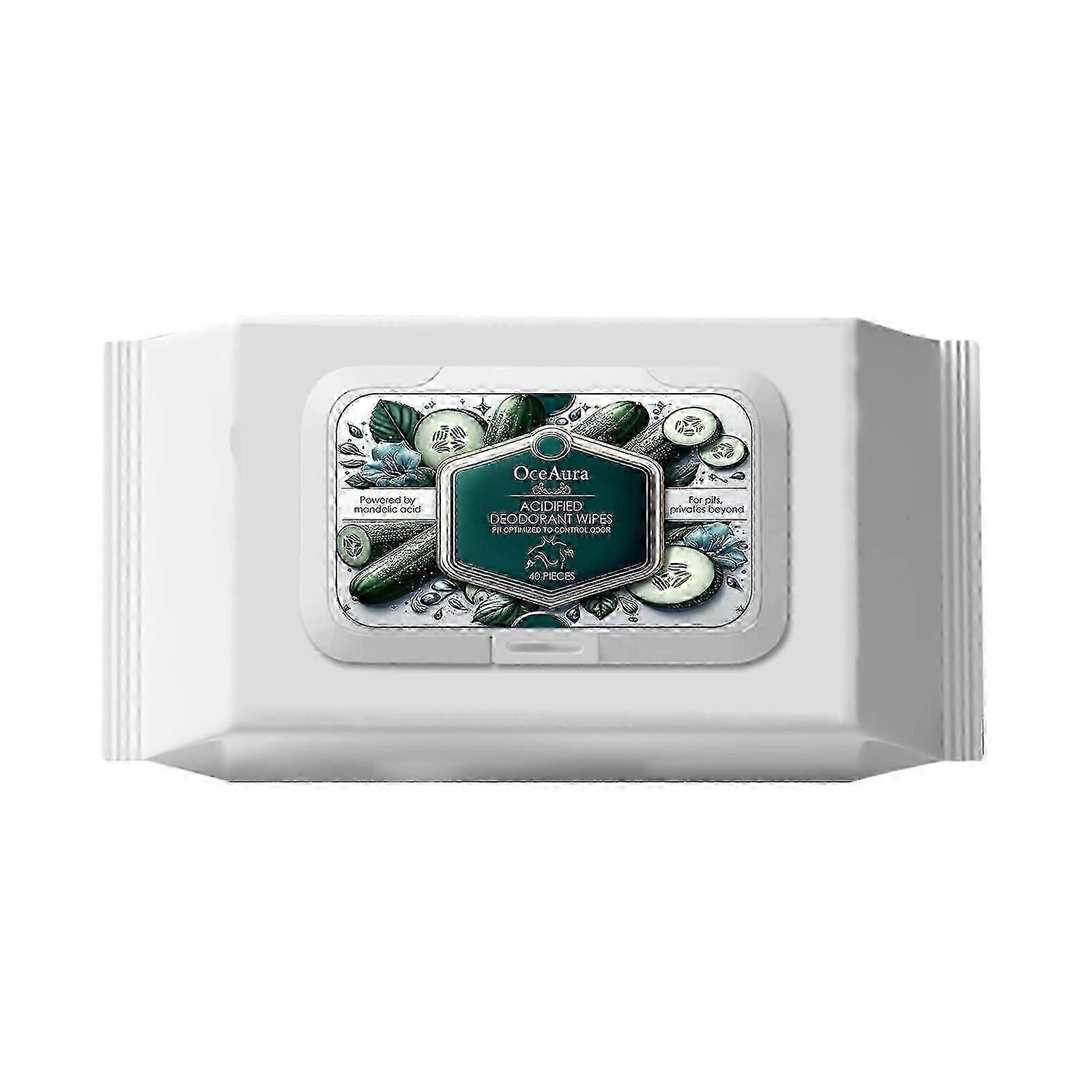 Acidified Deodorant Wipes, Clean Underarms To Remove Odors, Body Odor, Perspiration And Fragrance Refreshing Portable Wipes