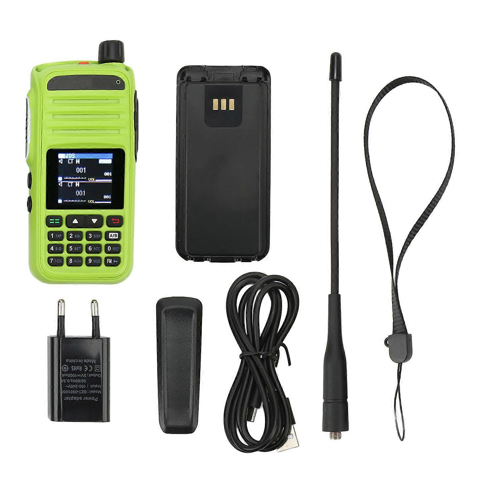 Wireless Walkie Talkie Radio a 2 vie Ricetrasmettitore multibanda portatile UHF VHF AM FM con display a colori