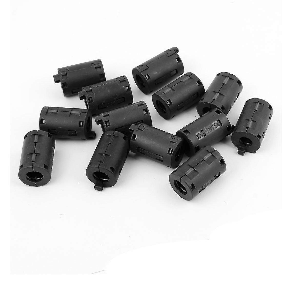 Ferrite Core Cable Clip 11mm Inner Diameter Plastic Shell Noise Filter, Set of 13 for Power and Data Cables