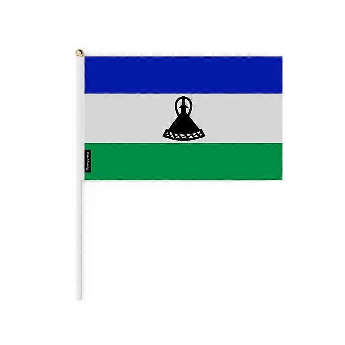 Miniature Flag - Lesotho - 30 x 45 cm - 100 pieces - Polyester - Double-sided - Multicolored