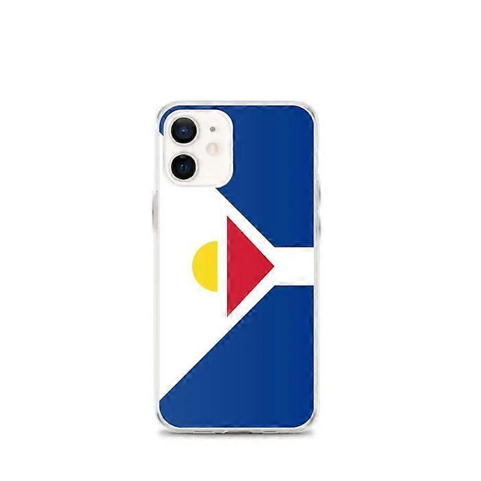 Phone case - PIXELFORMA - iPhone 12 mini - Saint Martin Flag - Transparent plastic - TPU